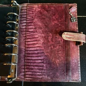Rare Vintage Franklin Covey Planner Organizer
Folder binder Purple Crocodile